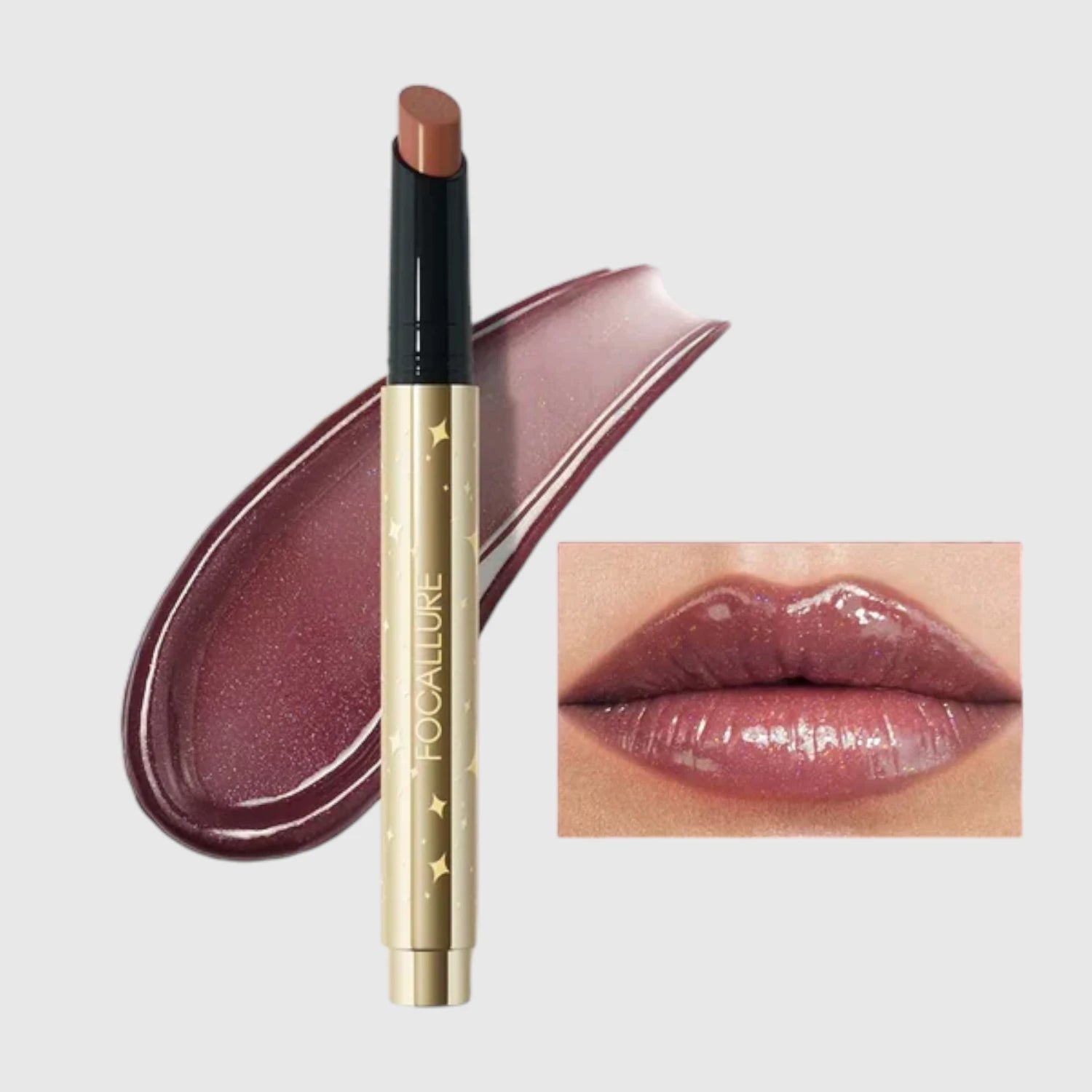 Caneta Lip Gloss Stick Hidratante com Brilho 7 Cores