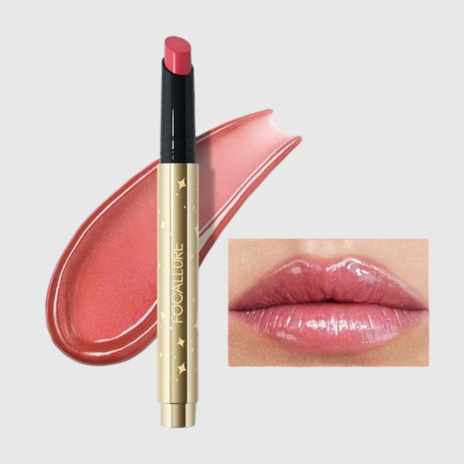 Caneta Lip Gloss Stick Hidratante com Brilho 7 Cores