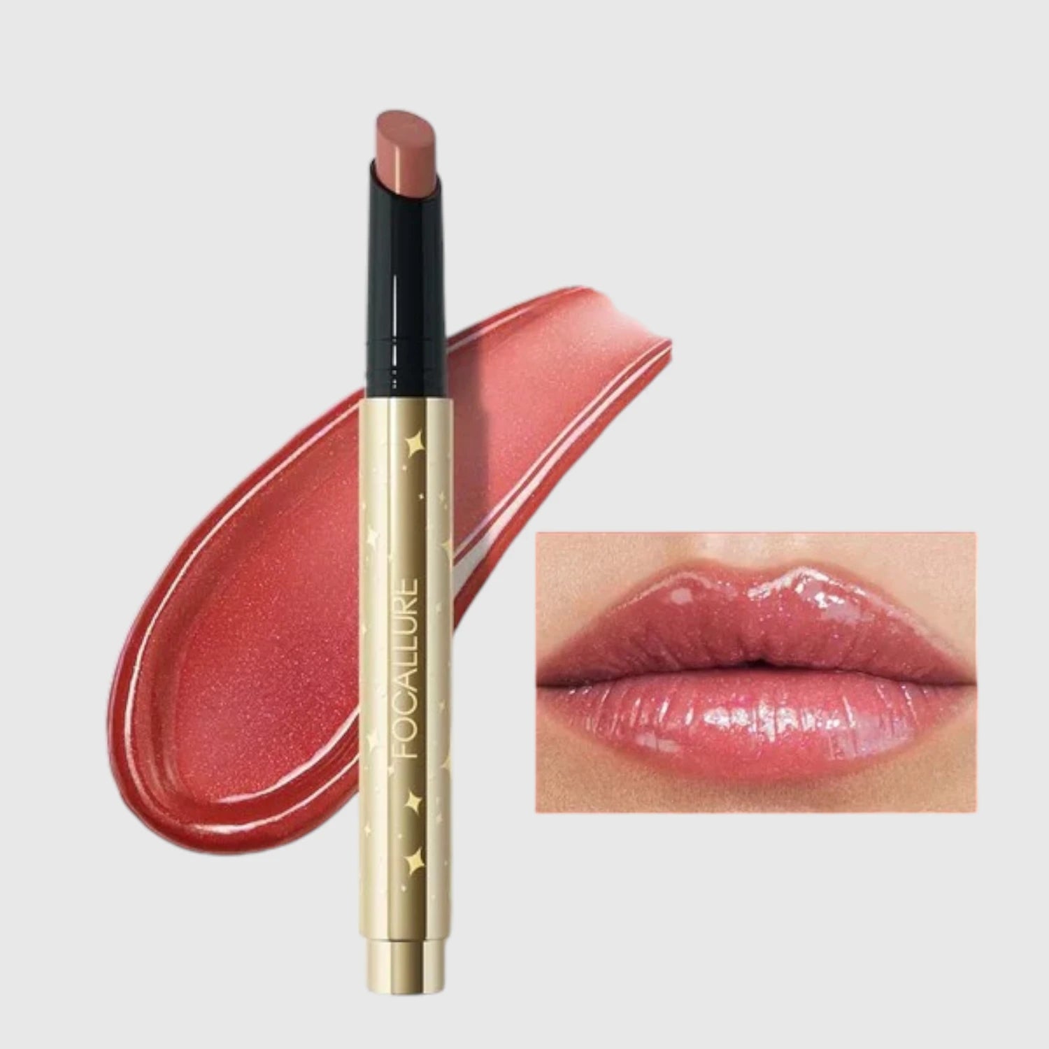 Caneta Lip Gloss Stick Hidratante com Brilho 7 Cores